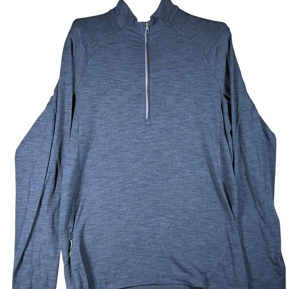 Lululemon Other - Lululemon Pullover Men 1/4 zip L Blue Sports Long Sleeve Running Jogging Gym